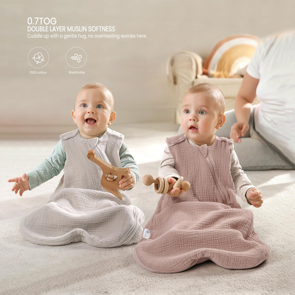 Lulumoon Sleep Sack shoulder snaps enable quick, hassle-free dressing for caregivers