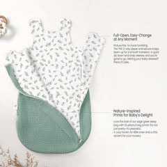 Lulumoon Sleep Sack Muslin with extra-wide bottom for movement