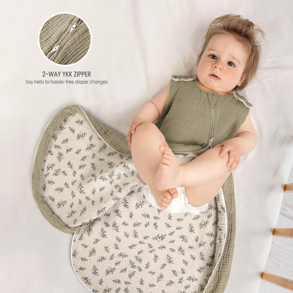 Lulumoon Sleep Sack roomy bottom supports playful movement