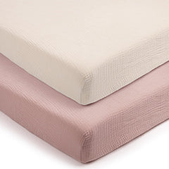 lulumoon soft muslin pack and play sheet offers breathable comfort for naps