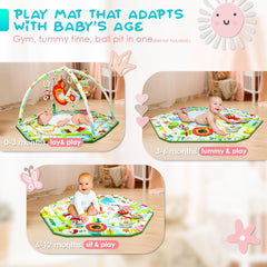 lulunemo bee toy on play mat supporting auditory and tactile exploration