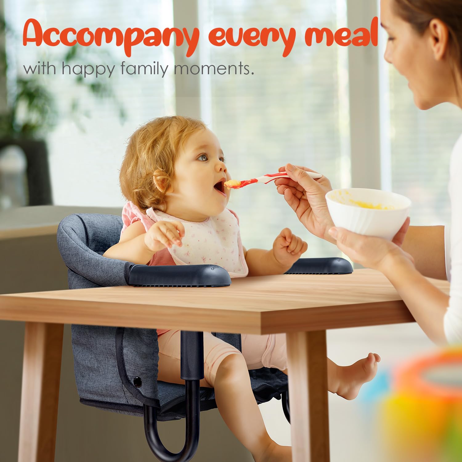 lulunemo Hook-On Chair suitable for babies 6 36 months during family meals