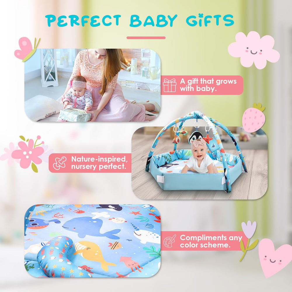 lulunemo Ocean Play Mat cloth books boost visual training during quiet play