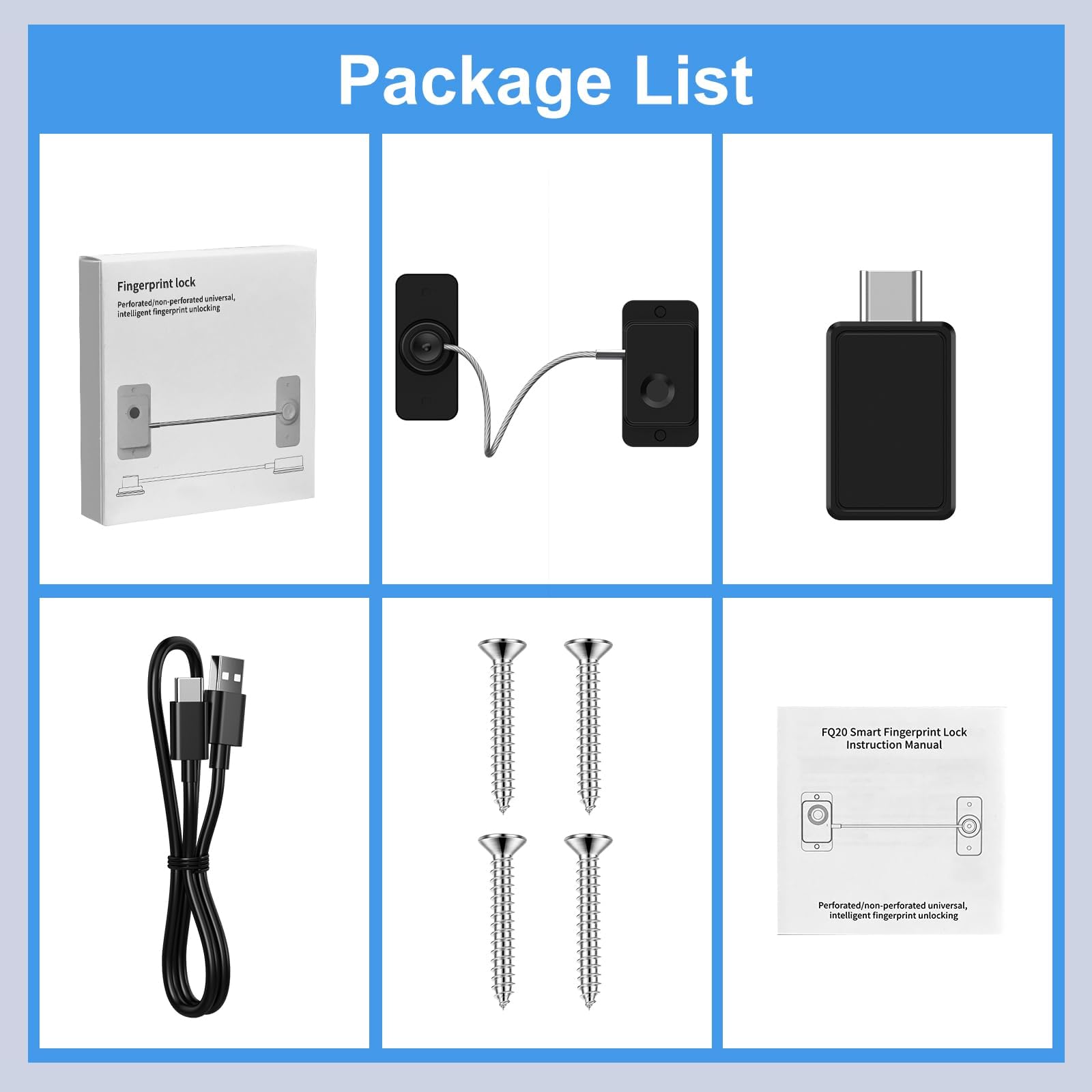 LuLuya fingerprint fridge lock packaging presents a gift-ready security upgrade.