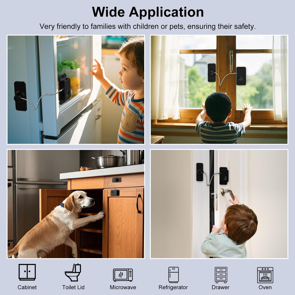 LuLuya fingerprint fridge lock in use on a drawer shows safe, child-friendly access.