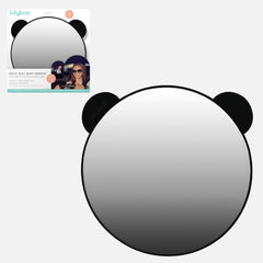 Lulyboo back-seat mirror offers crystal reflection for clear infant visibility.