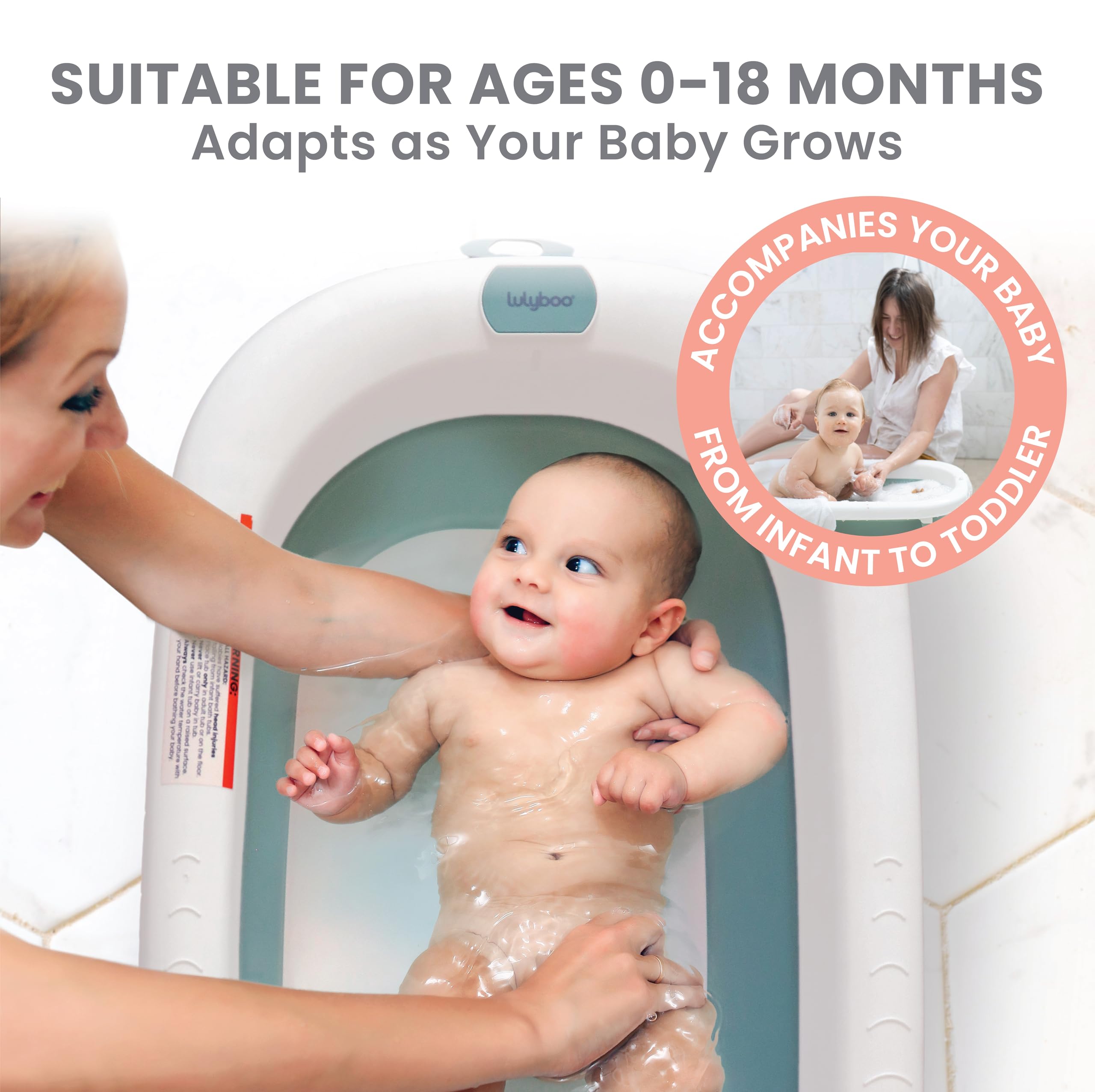 Lulyboo bathtub temperature indicator shows water heat to prevent extremes