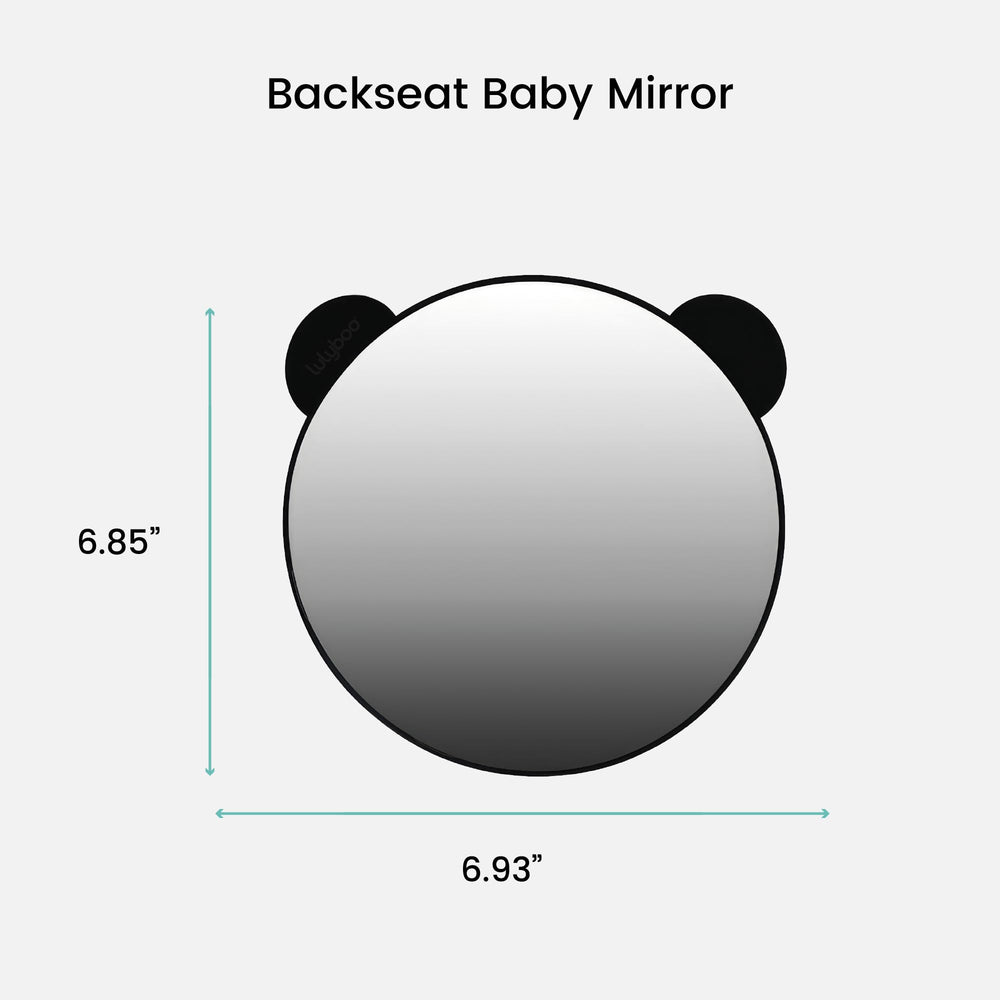 Lulyboo car mirror with adjustable straps ensures secure mounting.