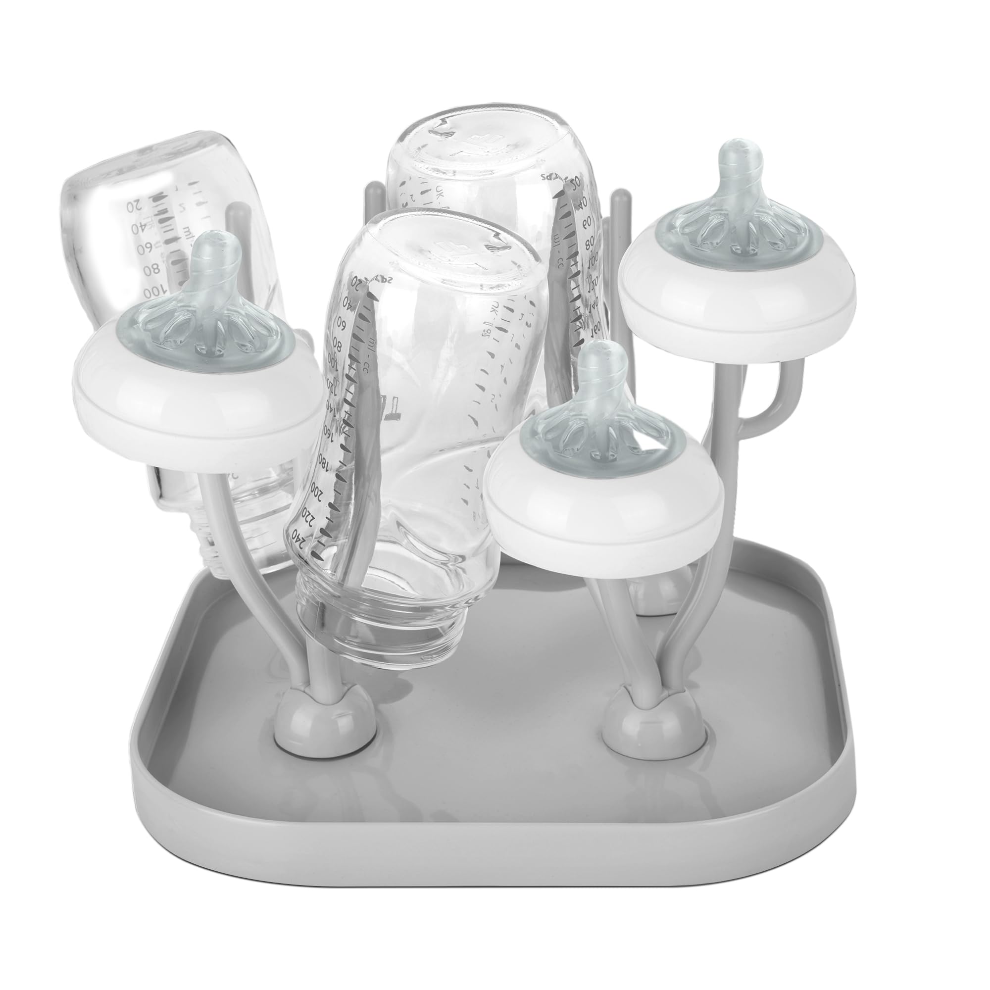 Lulyboo Desert Dream Drying Rack with removable cacti saves counters space for after-feeding tasks.