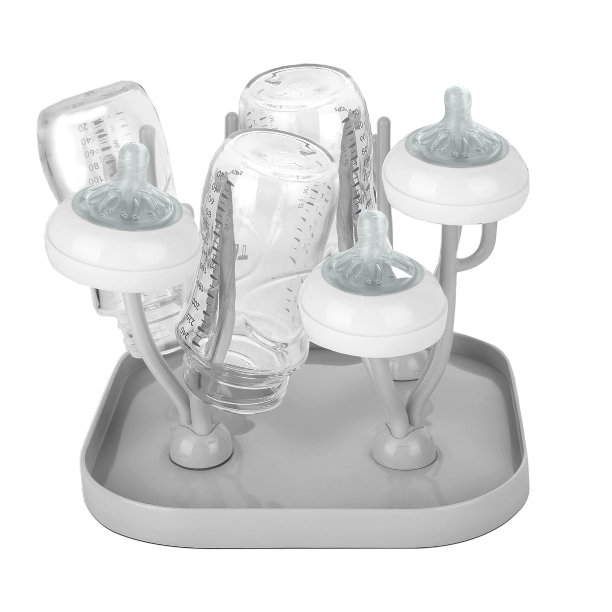 Lulyboo Desert Dream Drying Rack with removable cacti saves counters space for after-feeding tasks.