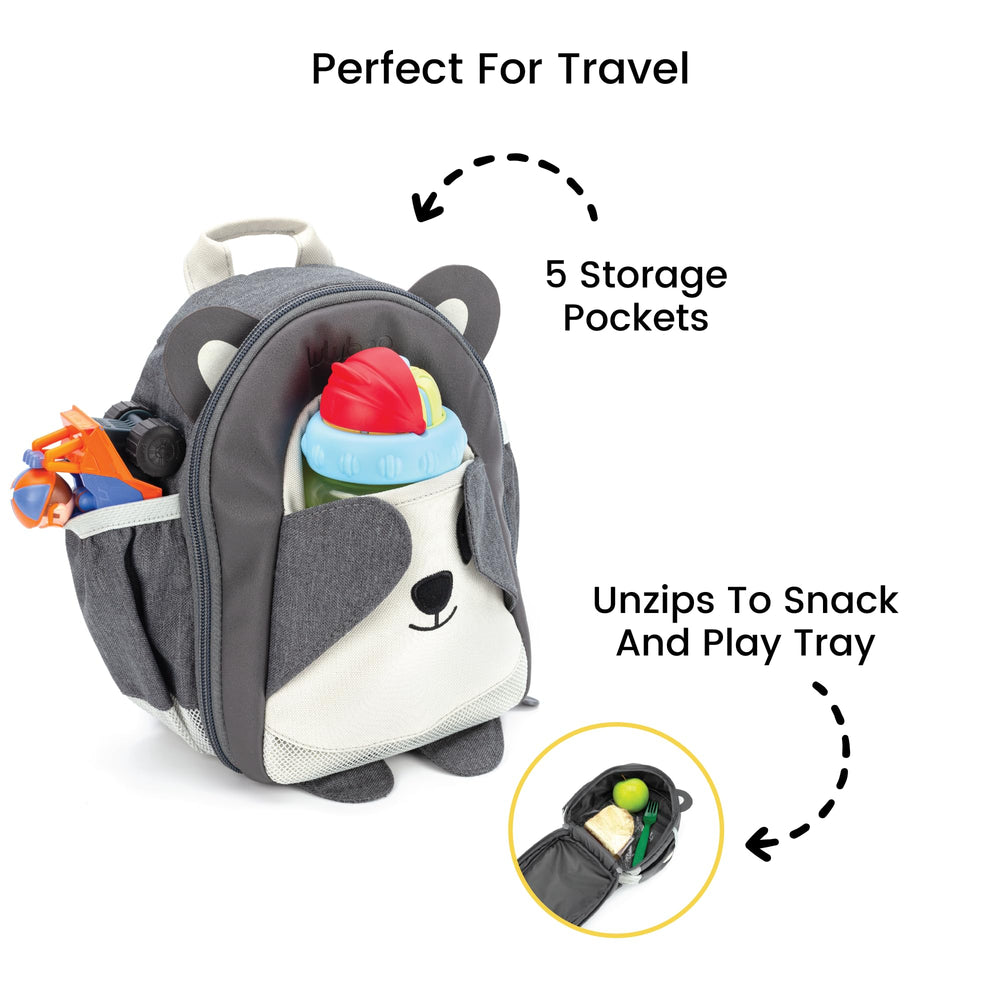 Lulyboo Panda backpack BPA-free interior easy to wipe clean.