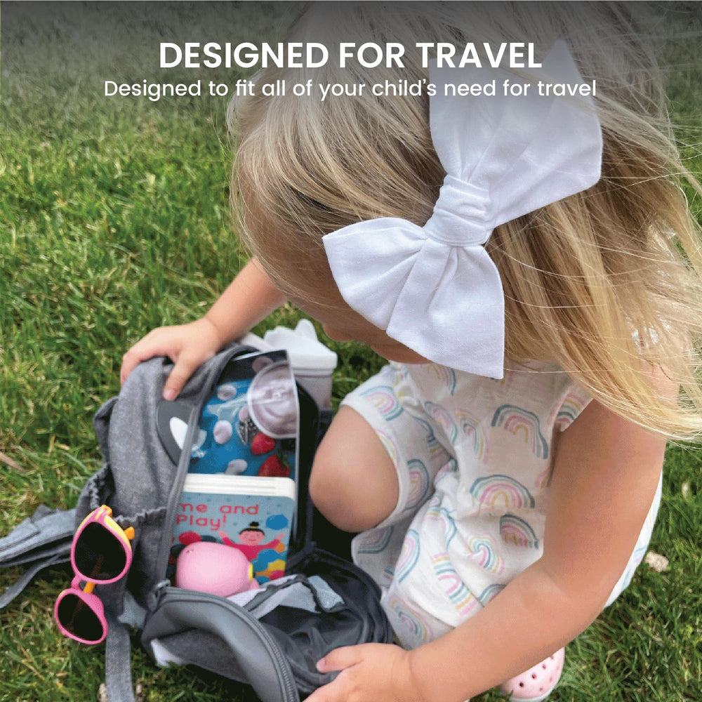 Lulyboo Panda backpack insulated lunch bag interior for fresh snacks.