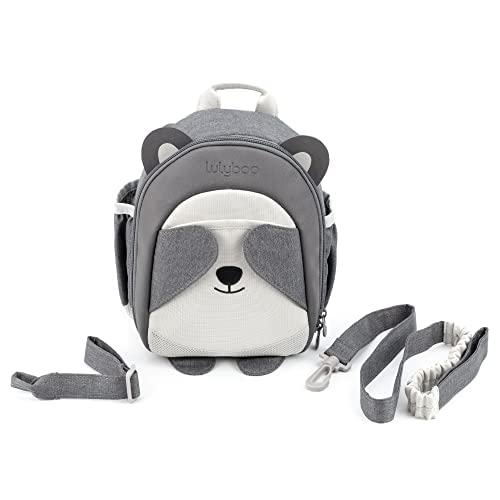 Lulyboo Panda backpack leash front view for secure toddler walking.