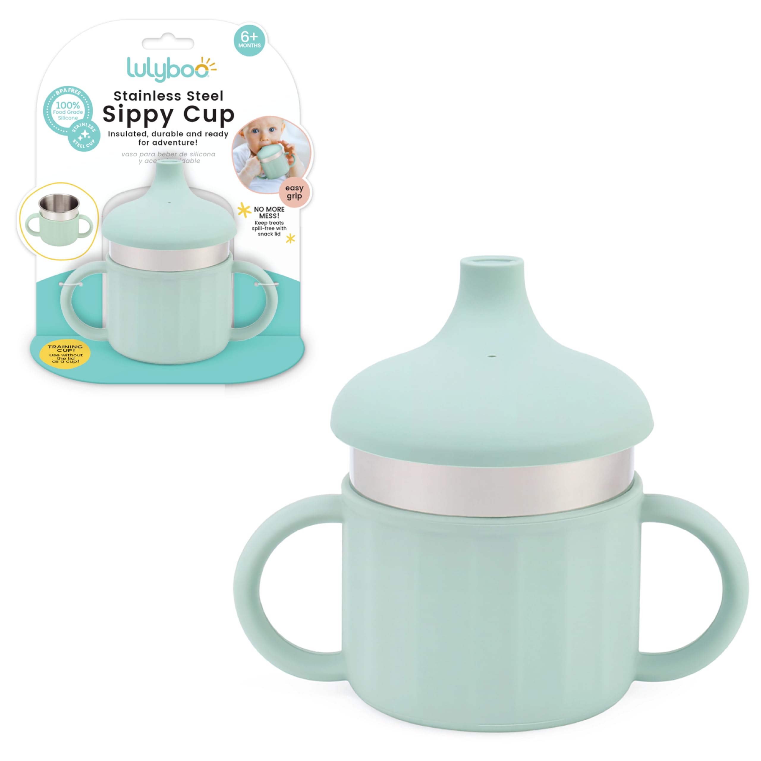 Lulyboo sippy cup is dishwasher-safe for quick cleanup.