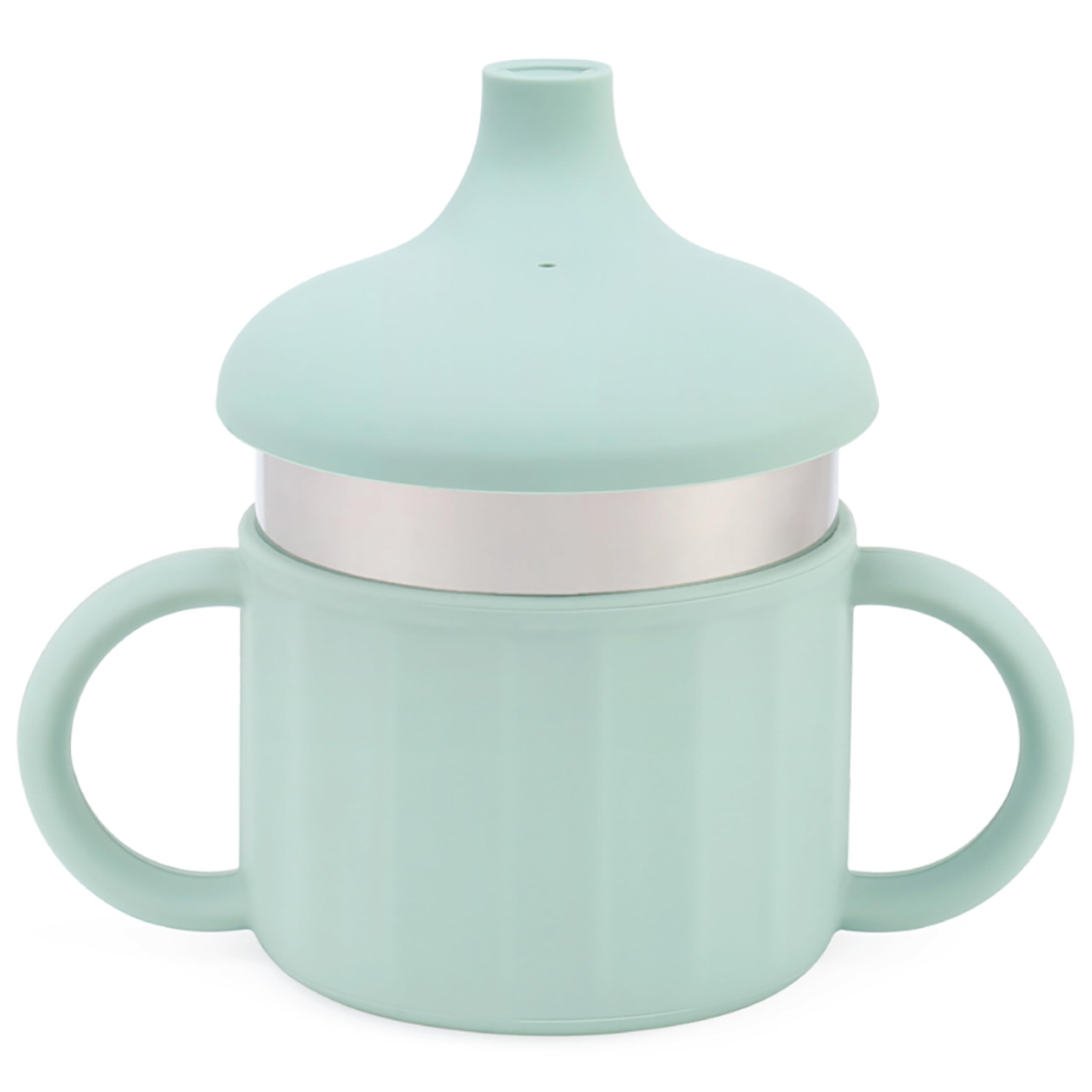 Lulyboo sippy cup with leakproof lid; mess-free travel with toddlers.