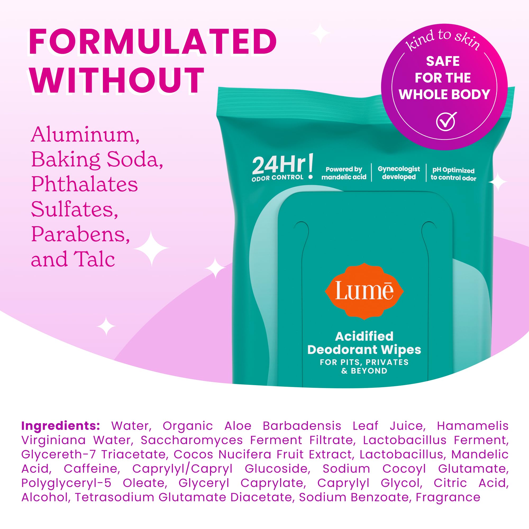 Lume wipes designed for underboob use with a refreshing cucumber scent.