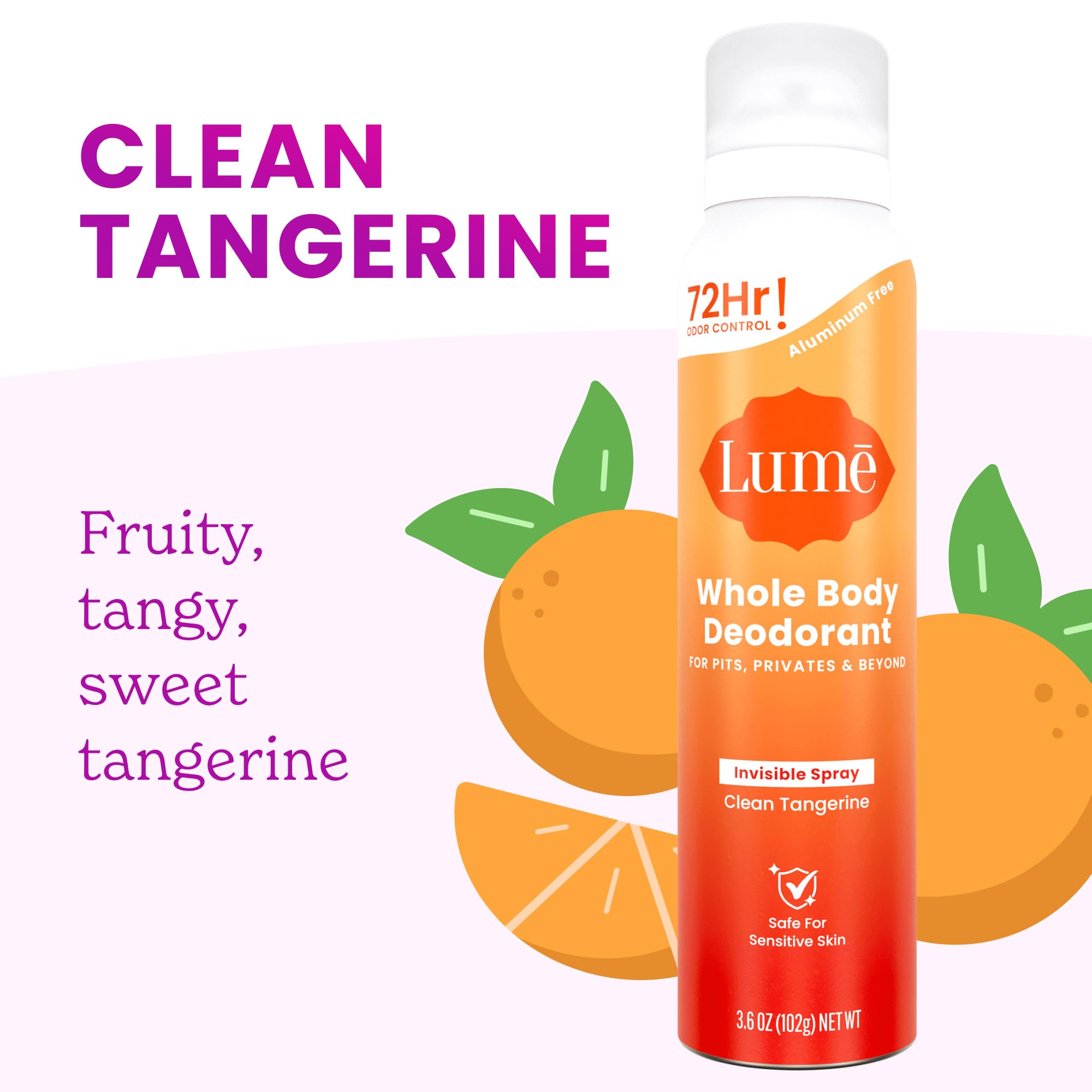 Lume aluminum baking soda-free formula emphasizing skin-friendly care.