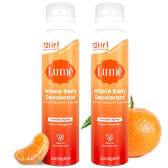 Lume Clean Tangerine bottle front for portable freshness on the go.