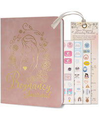 Luminate Press Keepsake Pregnancy Journal cover with premium vegan leather for an elegant look.