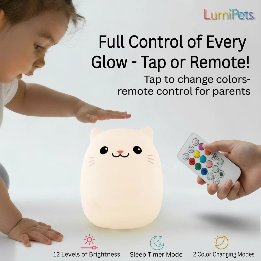 Lumipets Clive color-changing mood lamp with nine hues for calming ambiance