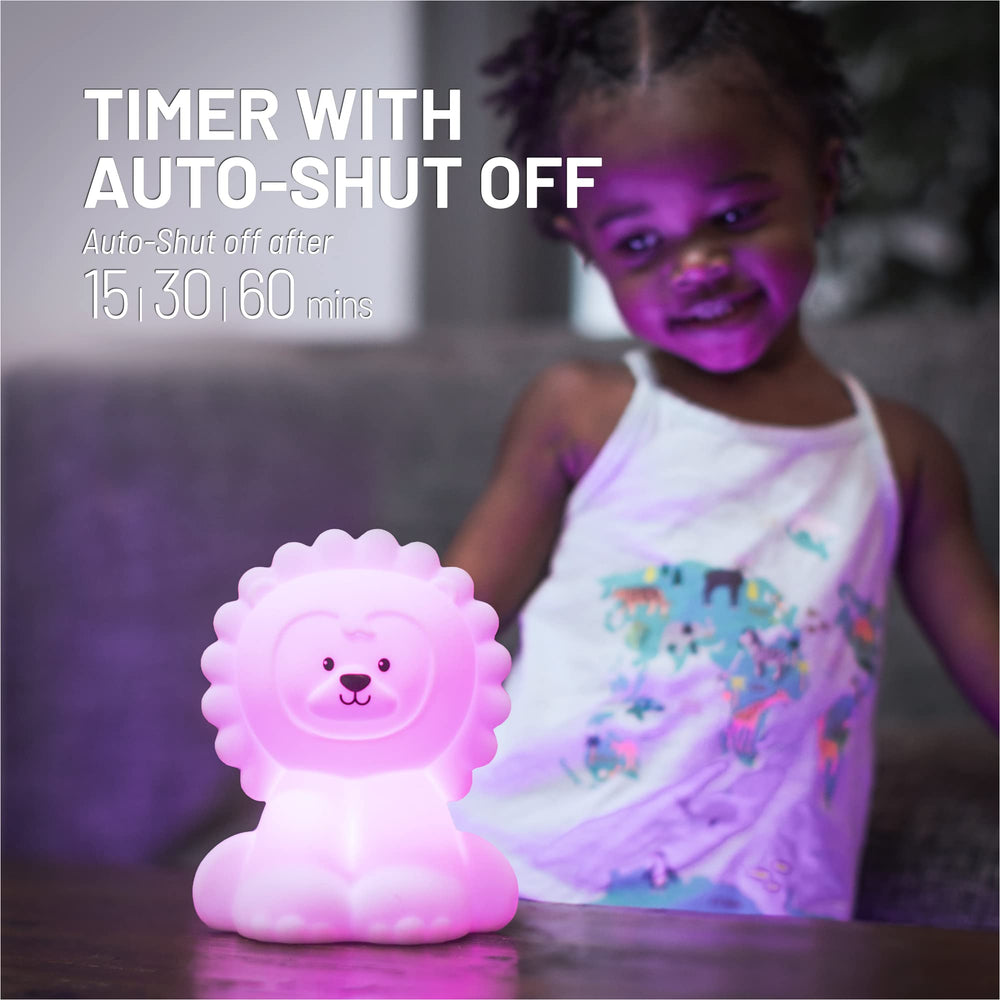 Lumipets Lion Night Light cute decor - enhances nursery ambiance.