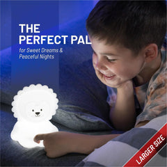 Lumipets Lion Night Light remote control - easy color changes from bed.