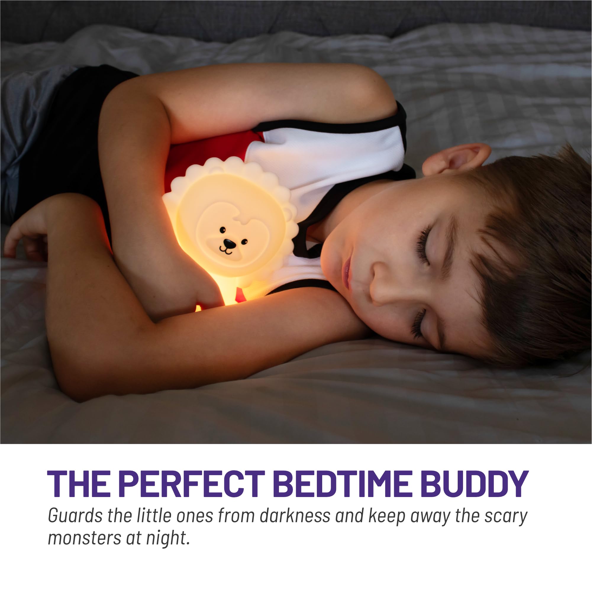 Lumipets Lion Night Light timer options - flexible auto-shutoff.