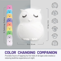 Rechargeable Lumipets night light with USB charging for mess-free power.
