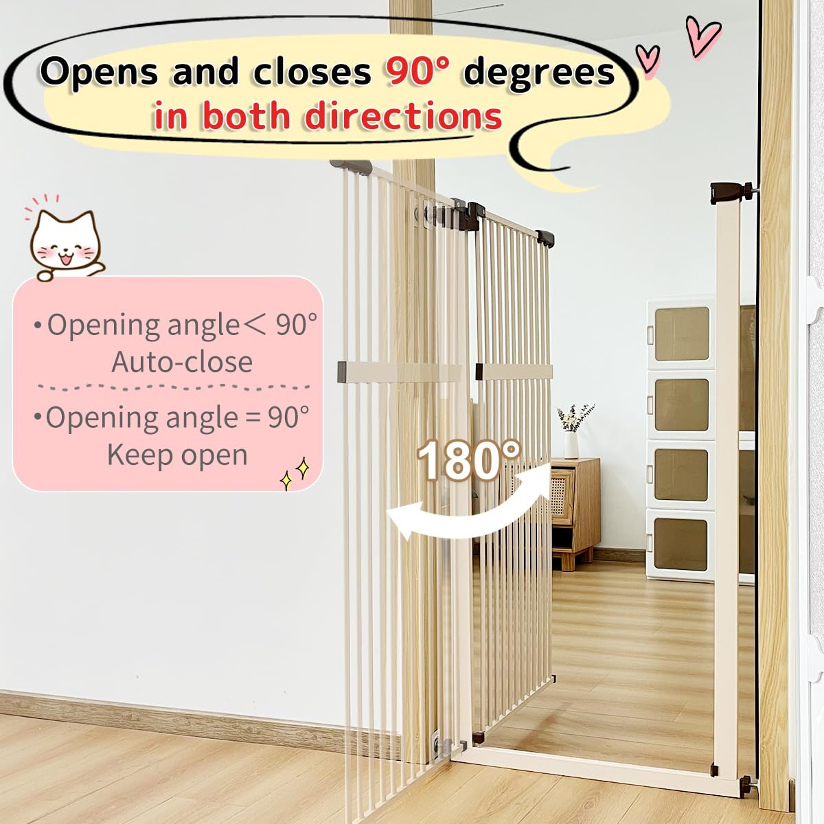 Adjustable width from 34.06 to 38.38 inches for flexible spaces.