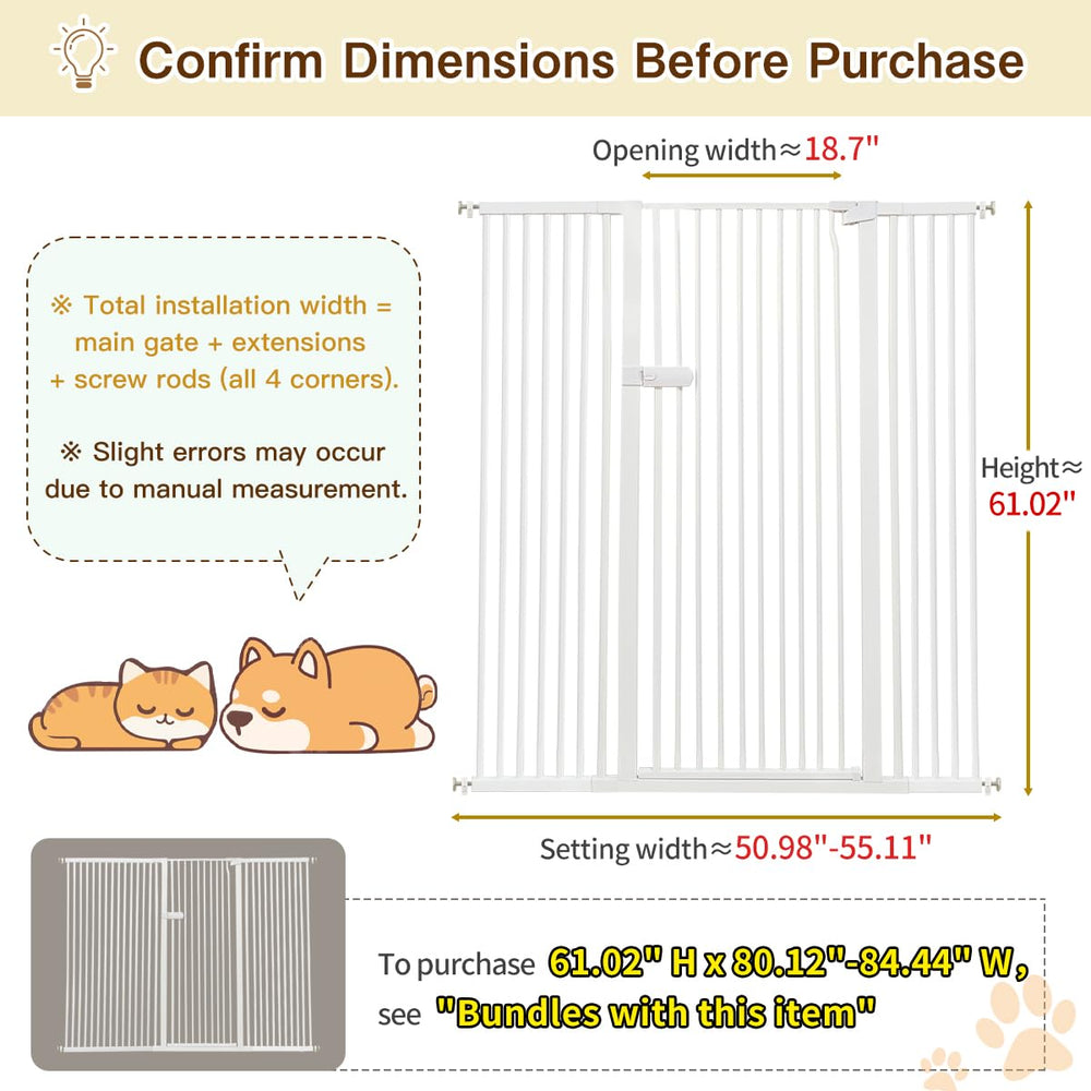 Lumizone cat gate with 1.37-inch gap keeps small pets contained at doorways.