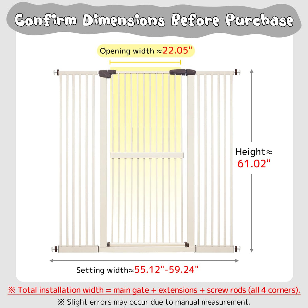 Lumizone cat gate close-up shows 1.37-inch gap that prevents squeezing.