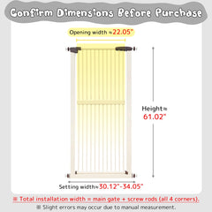 Lumizone pressure mounted gate shown in door frame for easy setup