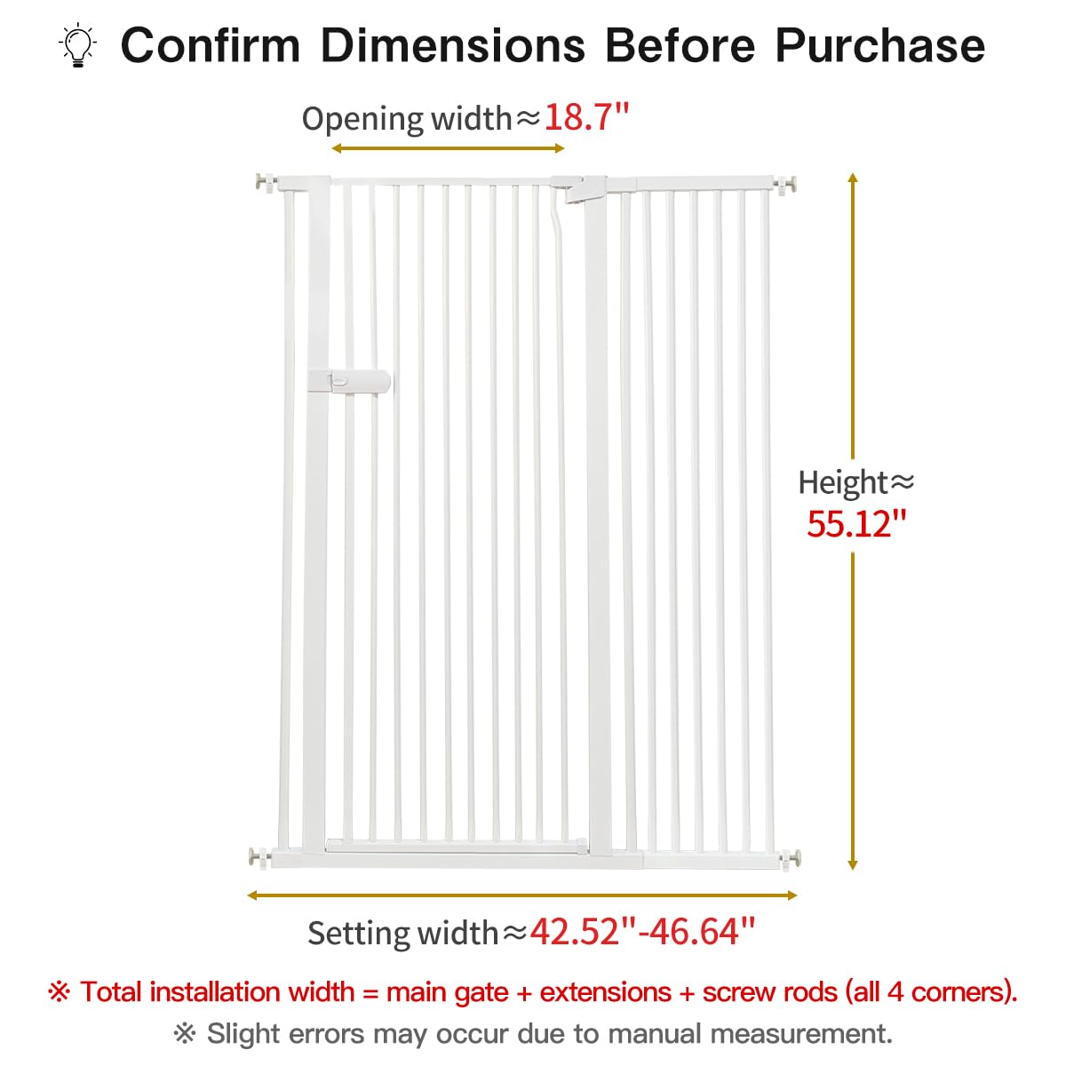 Lumizone wide-width gate open view demonstrates adjustable fit for doorways.