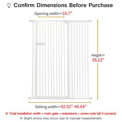 Lumizone wide-width gate open view demonstrates adjustable fit for doorways.