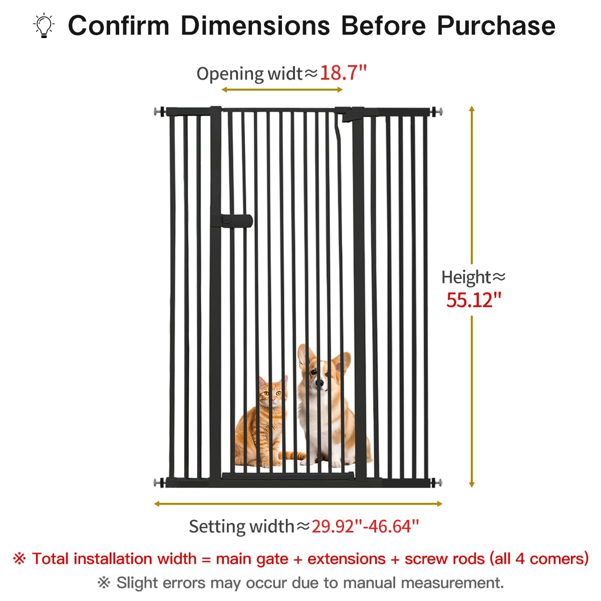 Lumizone dog gate shows quick pressure-mounted installation in a doorway