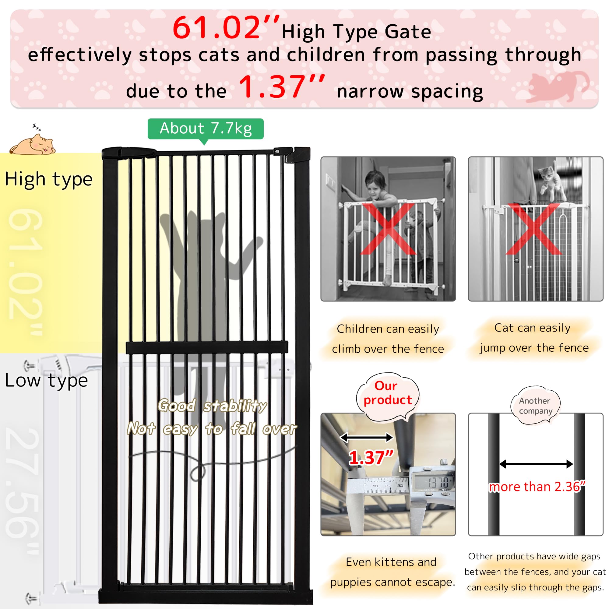 Lumizone double locking mechanism adds security for curious pets.