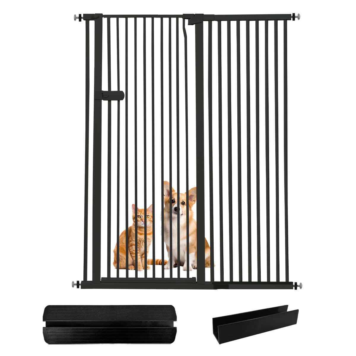 Lumizone Extra Tall Cat Gate 61.02 inches tall blocks escapes in tall doorways.