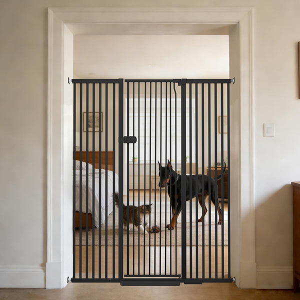 Lumizone extra tall cat gate 61.02 high for secure containment of active cats