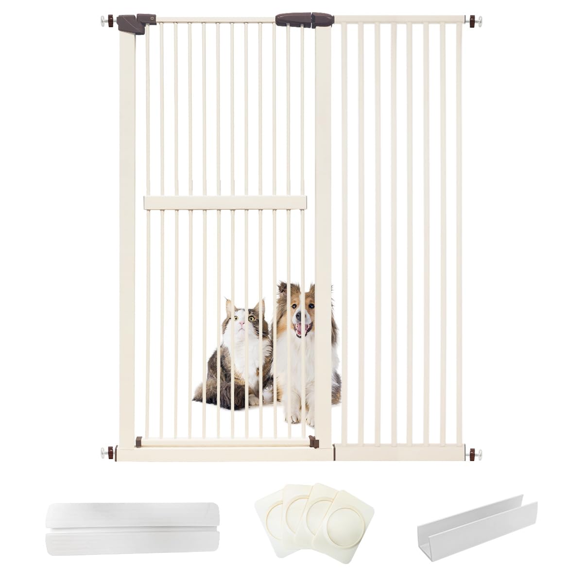 Lumizone Extra Tall Cat Gate in doorway setup for flexible pet proofing.