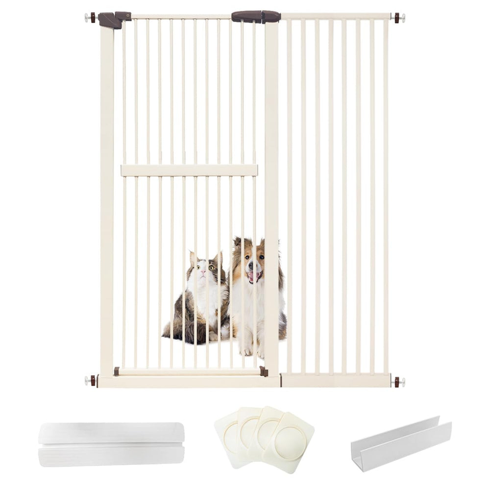 Lumizone Extra Tall Cat Gate in doorway setup for flexible pet proofing.