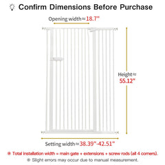 Lumizone extra tall cat gate in kitchen use demonstrates doorway safety in busy homes.