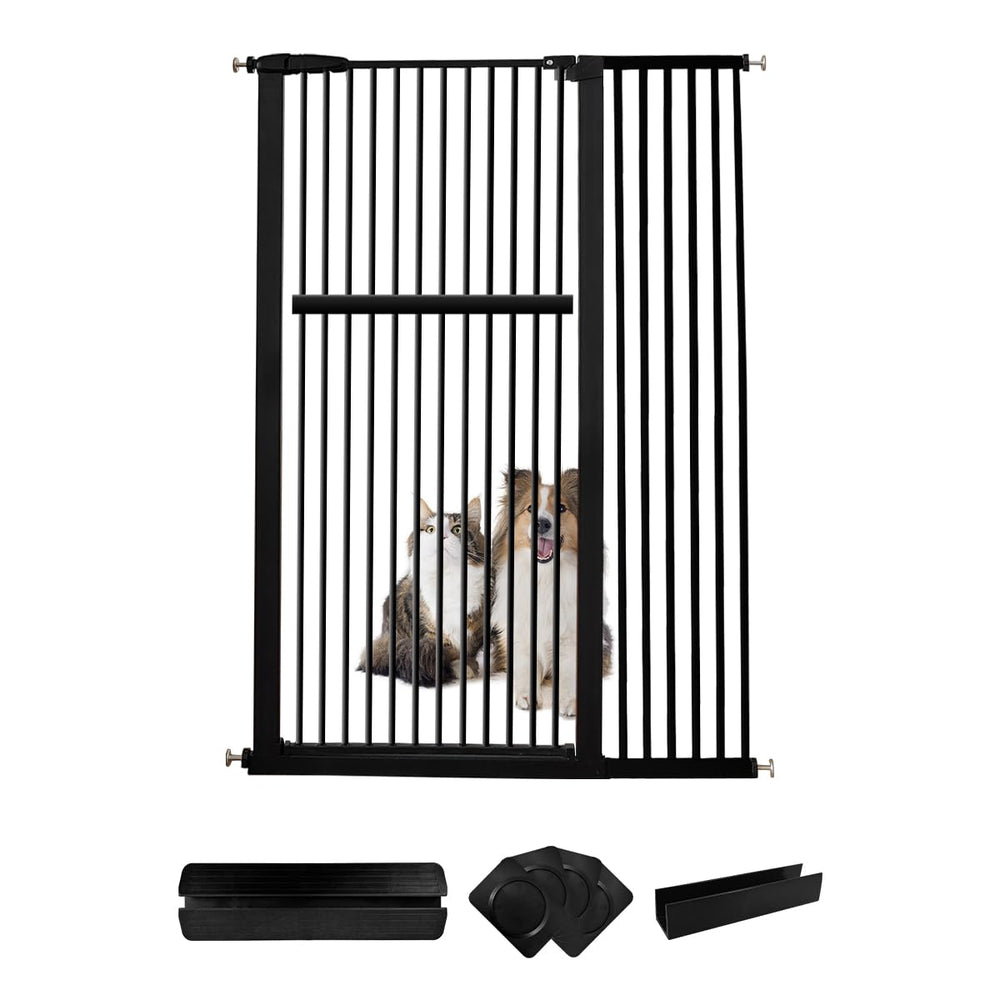 Lumizone extra tall gate at 55.12 inches prevents escapes for cats and tall dogs.