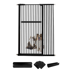 Lumizone extra tall gate at 55.12 inches prevents escapes for cats and tall dogs.