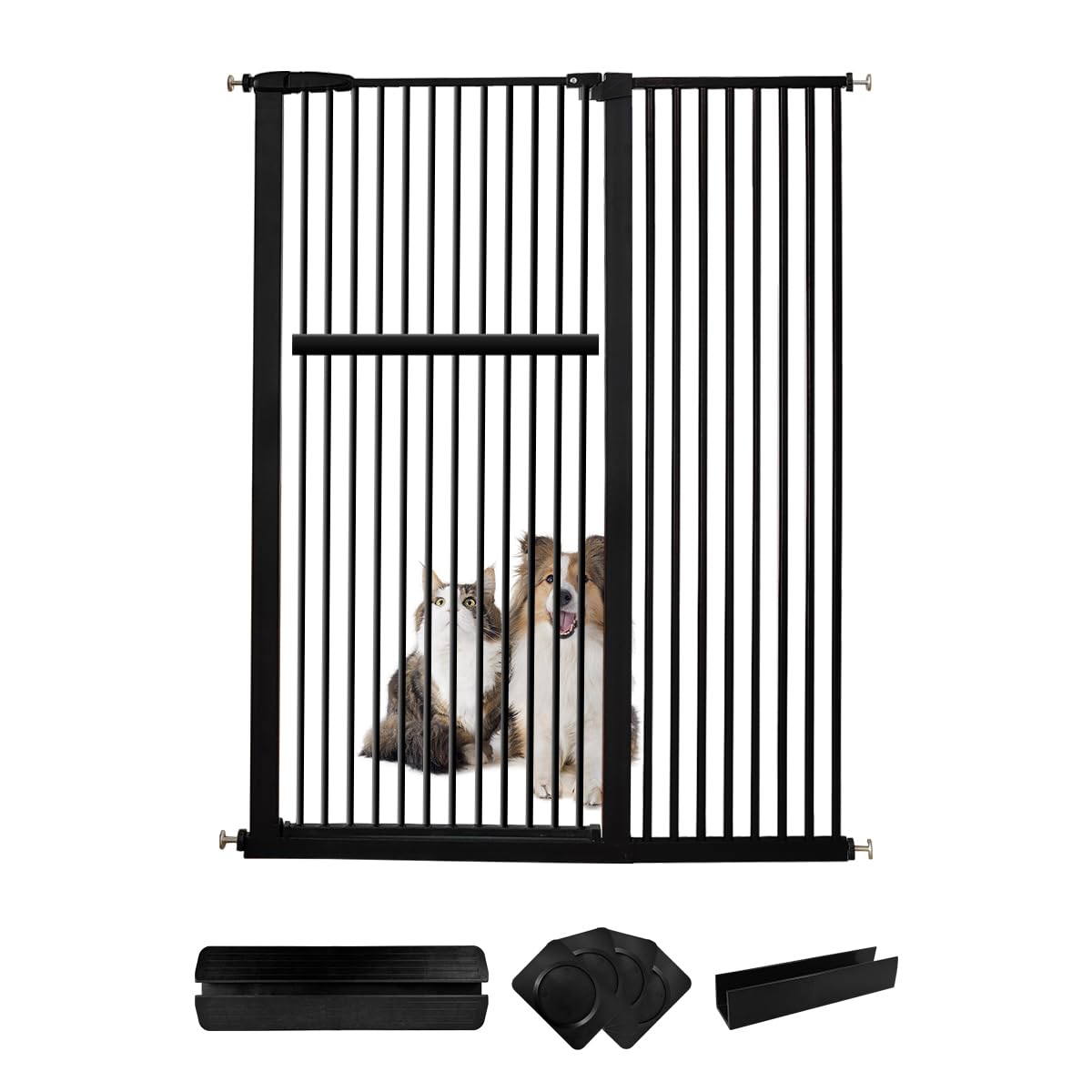 Lumizone extra tall gate, 55.12-inch height, keeps pets contained in doorways.
