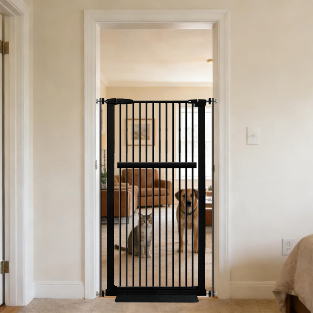 Lumizone extratall pet gate setup in doorway for flexible containment