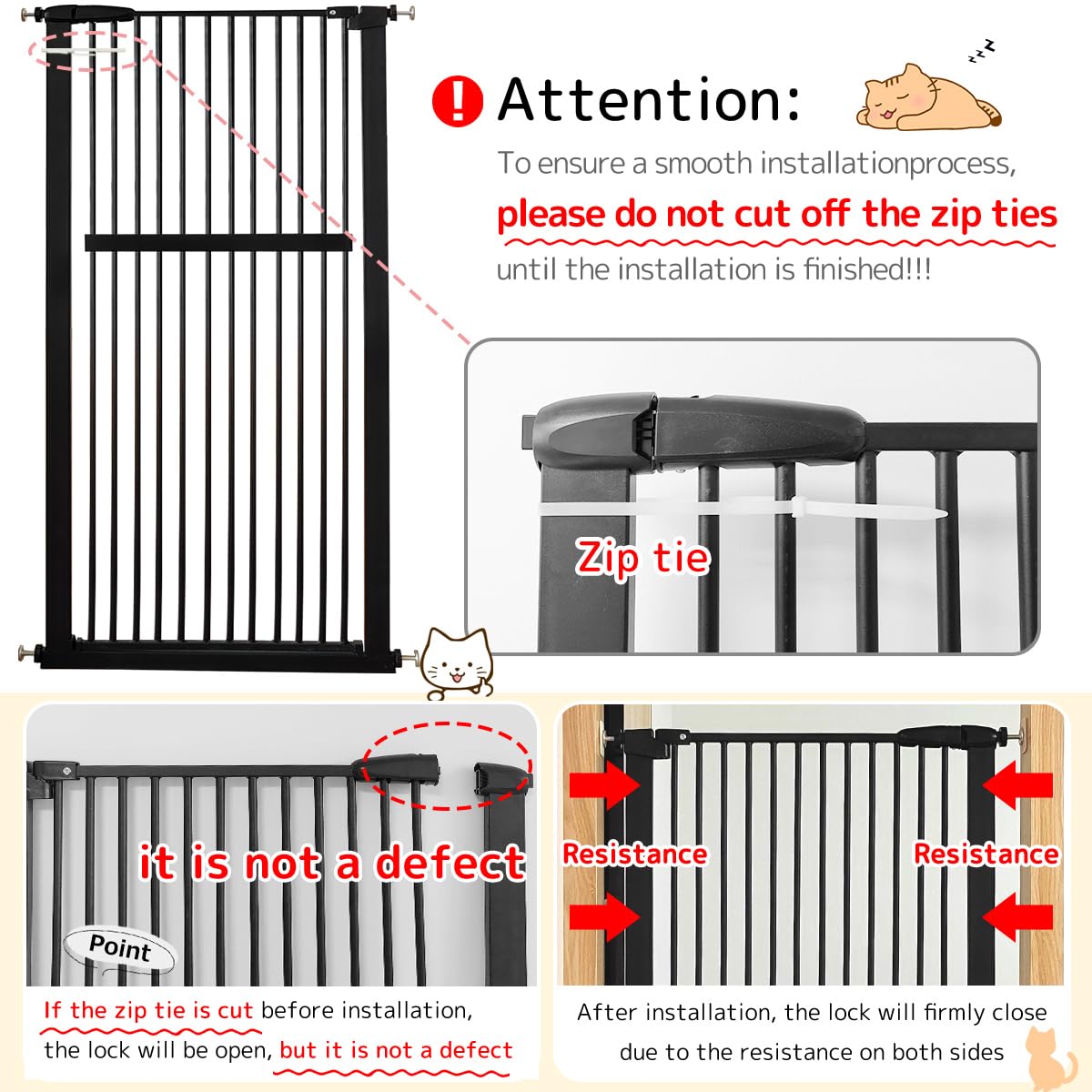 Lumizone extratall gate in black finish in a modern doorway