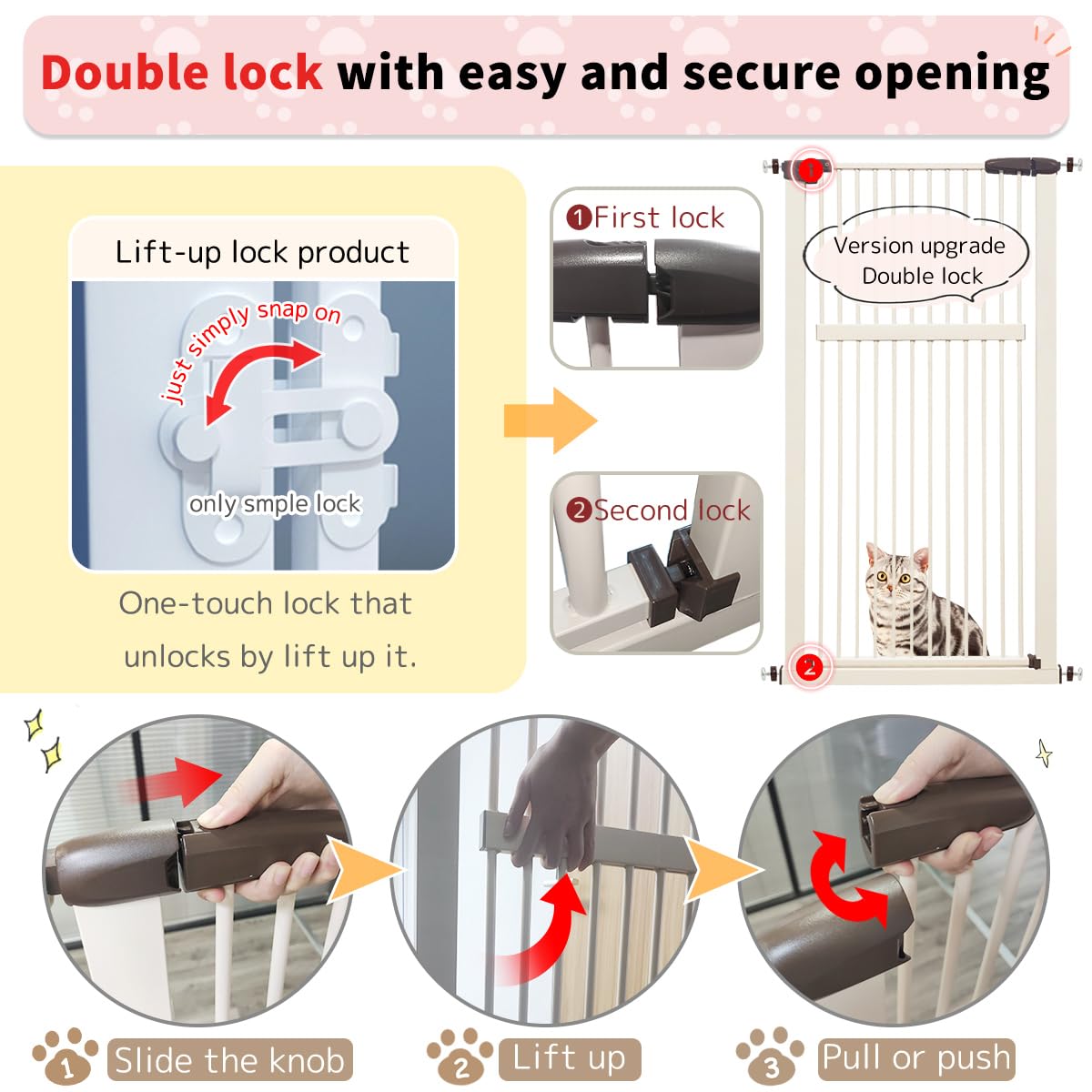 Lumizone no-drill installation protects walls while securing pets.