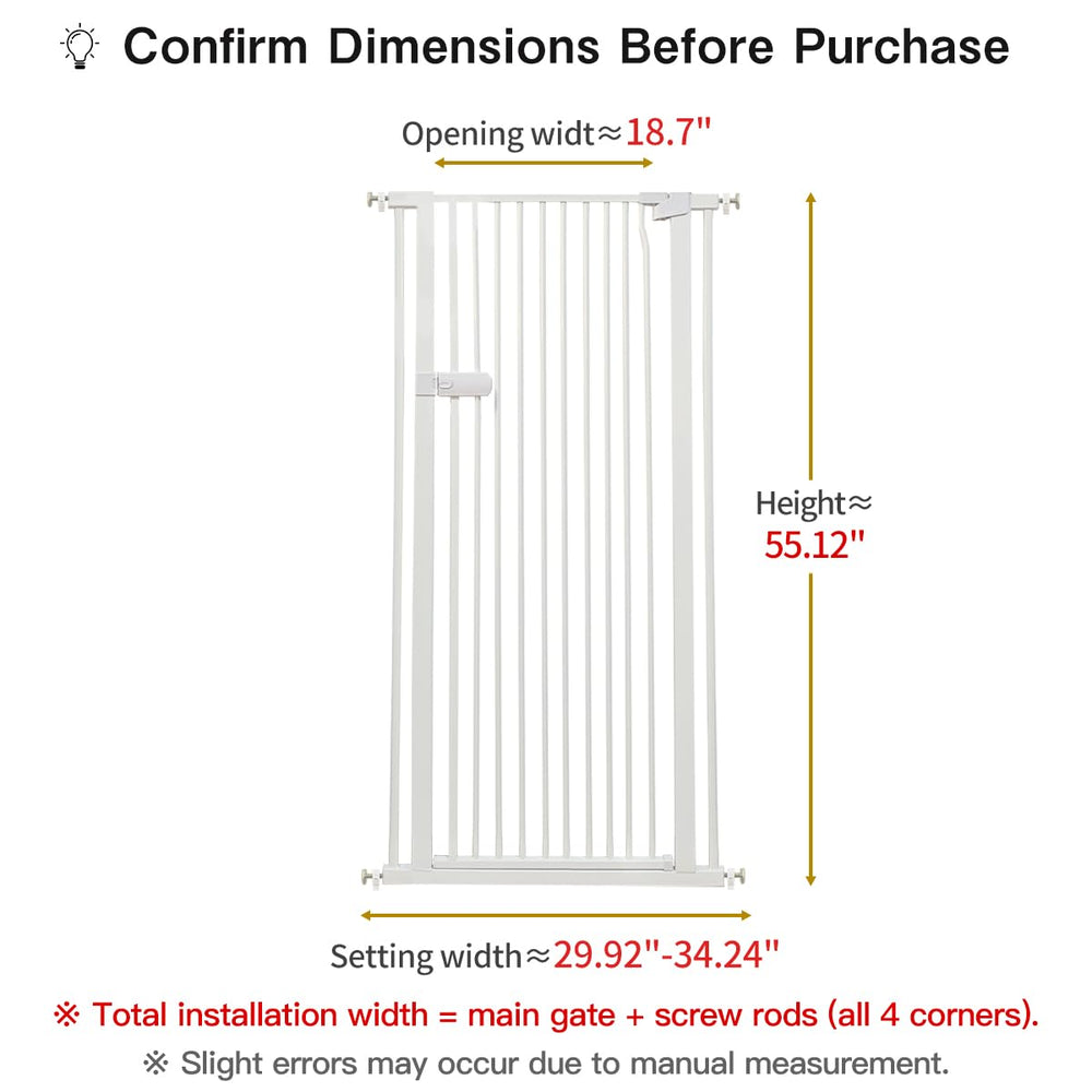 Lumizone Pressure-mounted gate in doorway demonstrates easy installation without drilling.