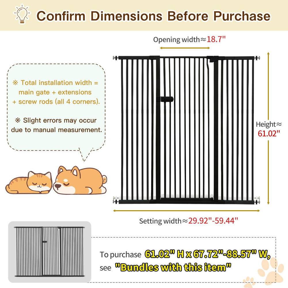 Lumizone pressure-mounted cat gate installation for quick, drill-free setup