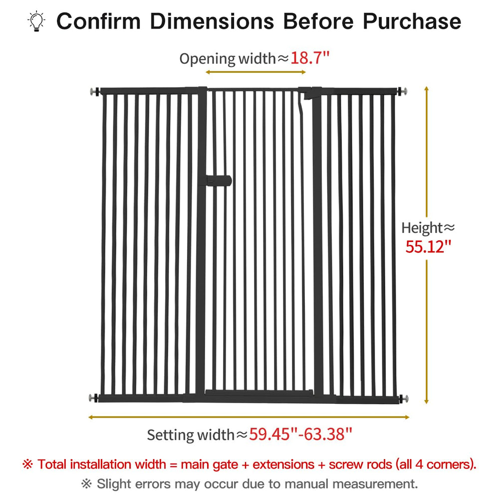 Lumizone pressure-mounted gate shows quick, drill-free installation in a hallway